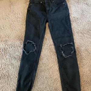Free People black ripped skinny jeans
